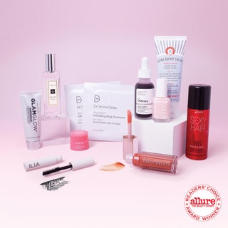 The Allure Beauty Box Limited Edition Readers' Choice Awards Box on pink background